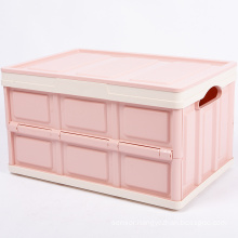 Factory Wholesale Foldable clothing  Container Collapsible Snacks Toys Plastic Storage Box Blue Pink Black OEM Customized